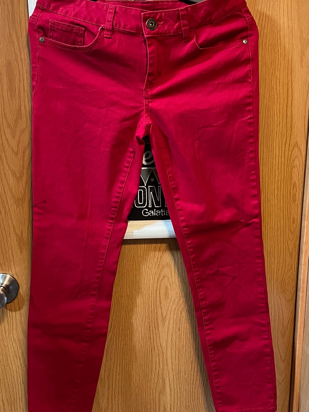 Red Camel Women's Skinny Jeans in Bright Red